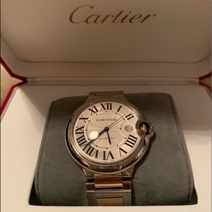 Cartier Ballon Bleu Automatic Silver Mens Watch